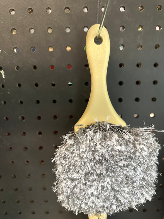 Grey Wheel/Tire Brush Chase Detailing & Autocare